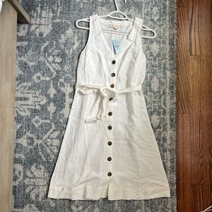 Loft Linen Button-Up Dress